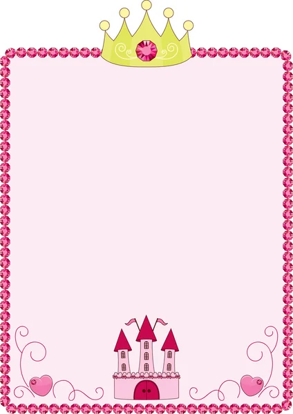Prinzessin rosa Rahmen — Stockvektor