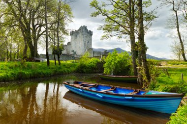 Boat at Ross Castle clipart