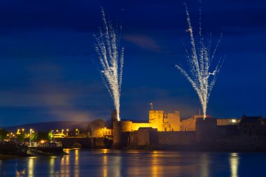 john castle Limerick üzerinde havai fişek Kral