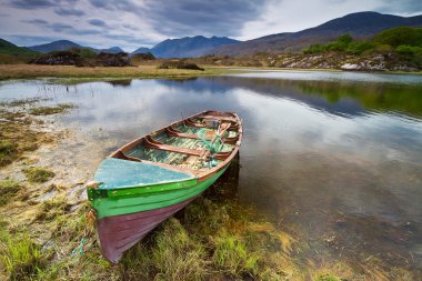 Boat at the Killarney lake in Co. Kerry clipart