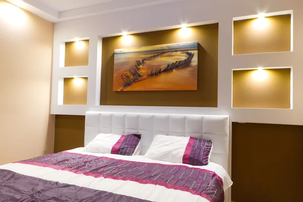 Moderne slaapkamer interieur — Stockfoto