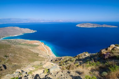 Blue lagoon on Crete clipart