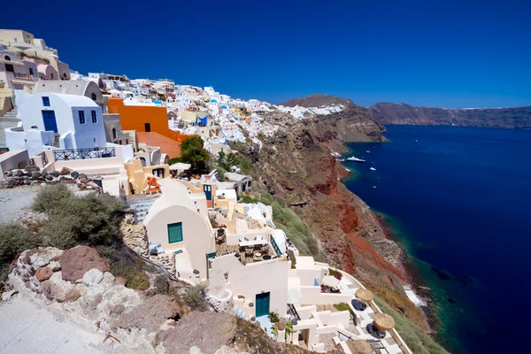 Vila de Oia na ilha de Santorini — Fotografia de Stock
