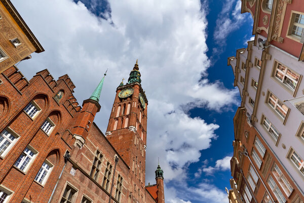 City hall in the old town of Gdansk, Poland