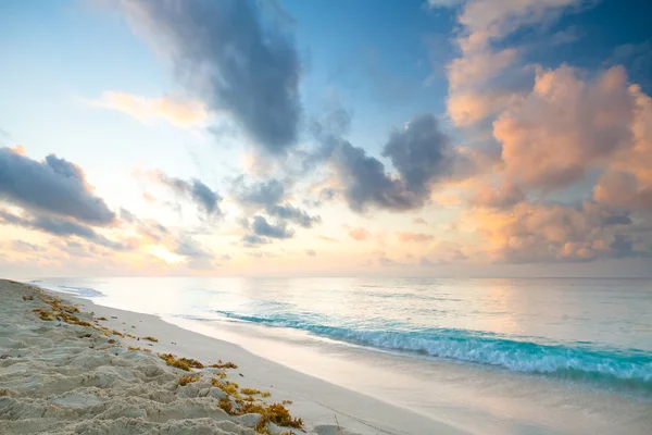 Praia do Caribe em Playacar — Fotografia de Stock