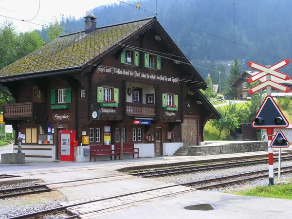 Bahnhof Langwies — Stockfoto
