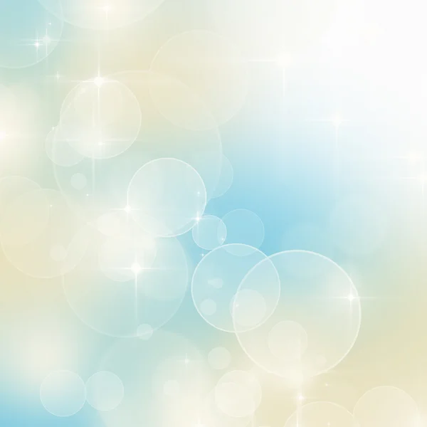 Abstract blue and beige bokeh background with copy space — Stock Photo, Image