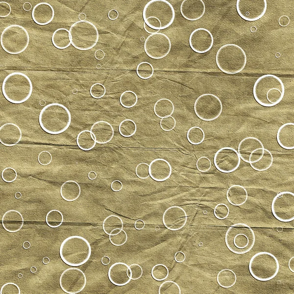 Old crumpled golden paper background with circles — Stock Photo, Image