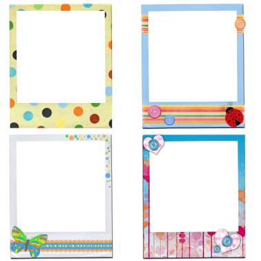 Design of kids photo frame clipart