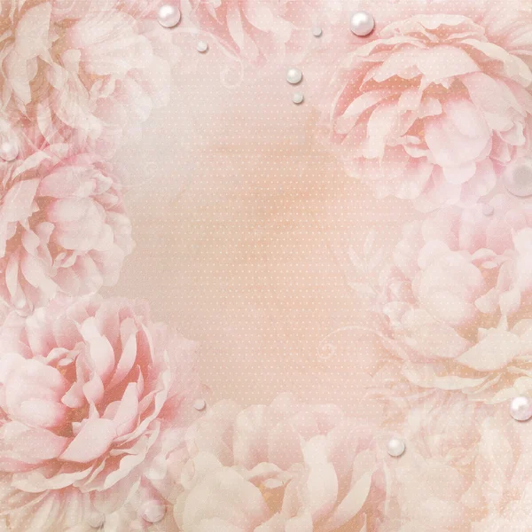 Grunge vackra rosor bakgrund (1 i set) — Stockfoto