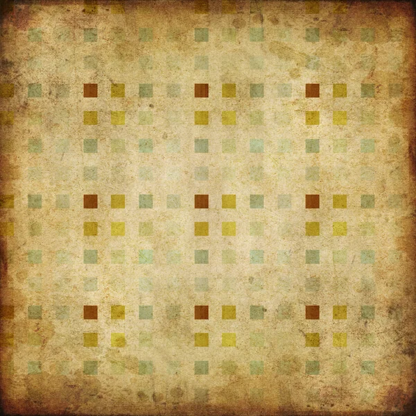 Мозаичная гранжевая текстура квадратов — стоковое фото