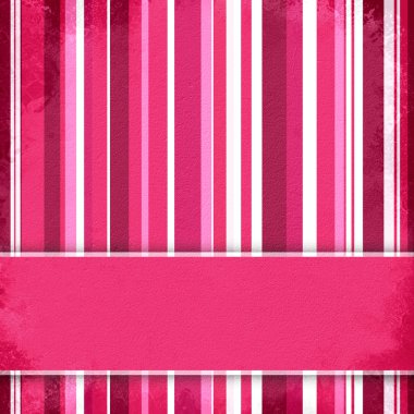 Purple, pink and white striped background with banner clipart