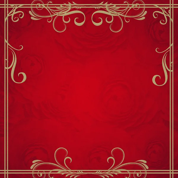 Roter und goldener Luxus Hintergrund — Stockfoto