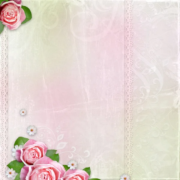 Beautiful wedding, holiday background with roses — Stock Photo, Image