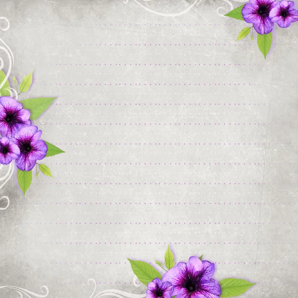 Arka plan üzerinde çiçekler ile tatil için kart — Stok fotoğraf