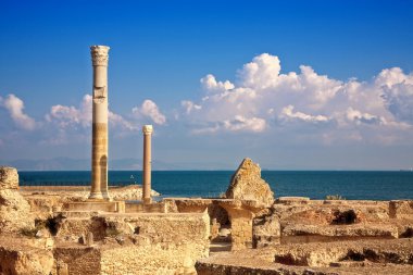 Ruins of Antonine Baths at Carthage, Tunisia clipart