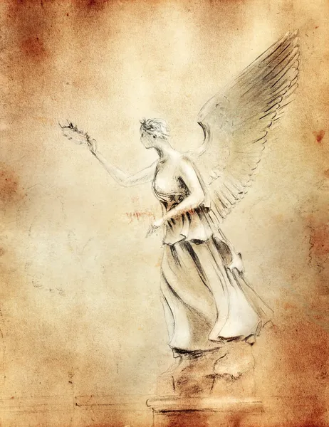 Victoire - copie illustrant une sculpture antique — Photo