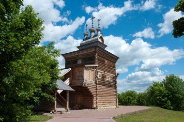 17. yüzyılda ahşap kilise, Moskova, Rusya