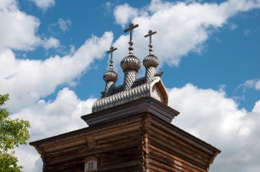 17. yüzyılda ahşap kilise, Moskova, Rusya