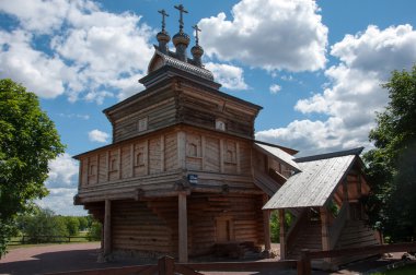 17. yüzyılda ahşap kilise, Moskova, Rusya