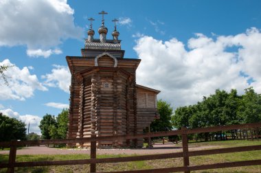 17. yüzyılda ahşap kilise, Moskova, Rusya