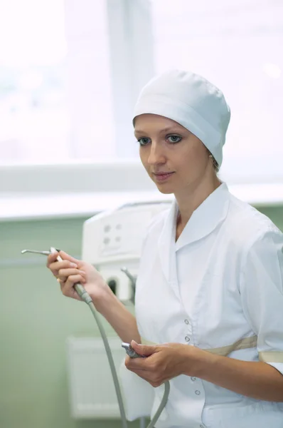 stock image Portrait of a woman dentist in the clinic