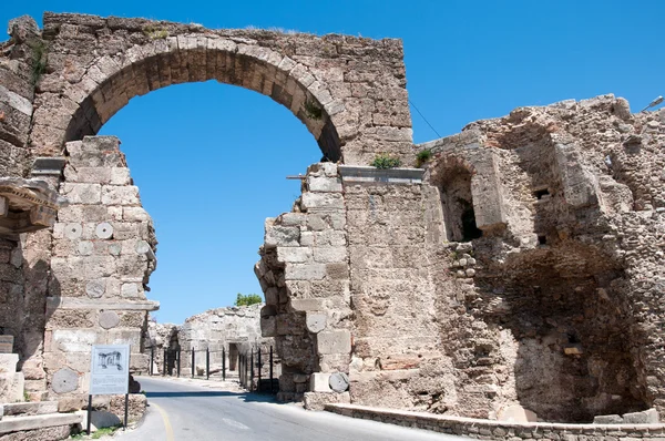 Les ruines de l'ancienne ville de Side en Turquie — Photo