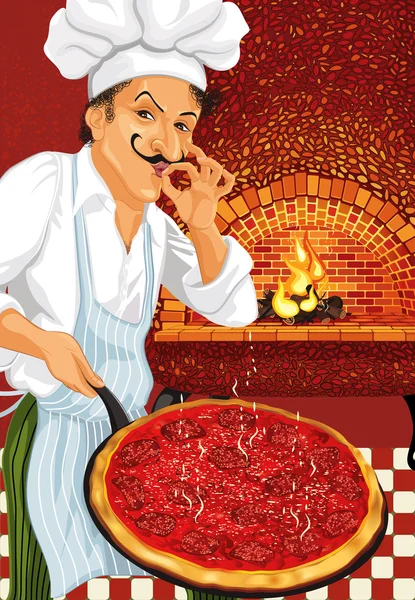 Pizzaiolo — Image vectorielle