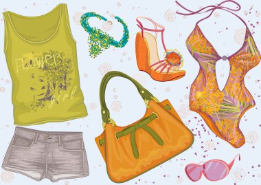 Summer clothing clipart