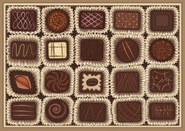 Chocolate assortment clipart