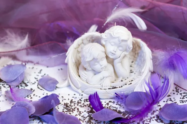 Dwóch aniołów w weselne — Zdjęcie stockowe