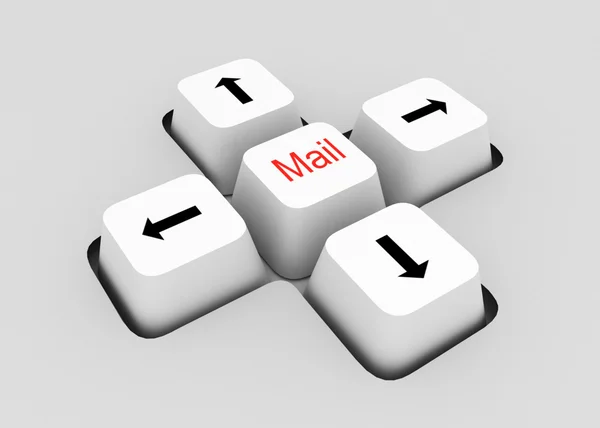 Mail alias keyboard button — Stock Photo, Image