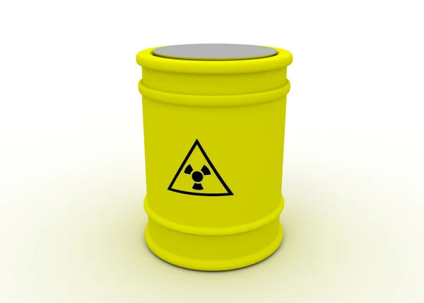 Barrel with radiation sign — Stock Photo, Image