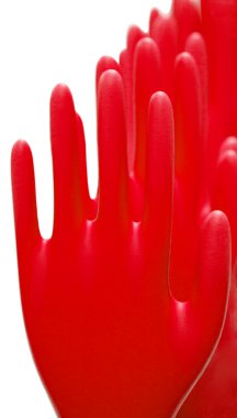 Red latex gloves clipart