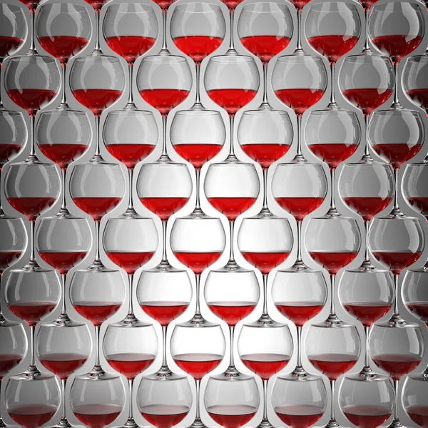 Pared de copas de vino —  Fotos de Stock