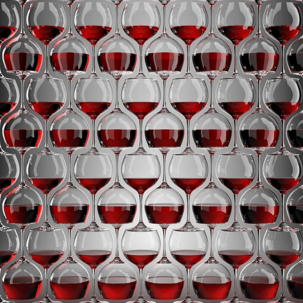 와인잔의 벽 — 스톡 사진