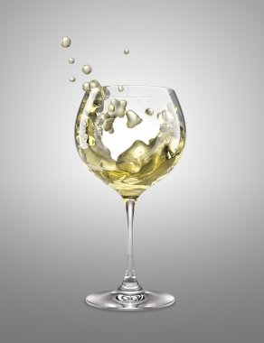 White wineglass clipart