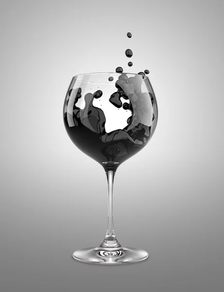 Bicchiere da vino nero — Foto Stock