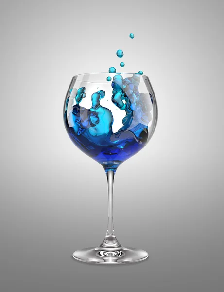 蓝色酒杯 — 图库照片