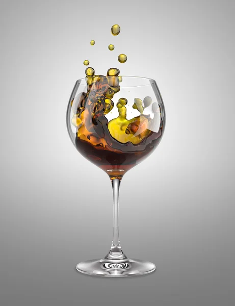 Brown wineglass — Stock Photo, Image