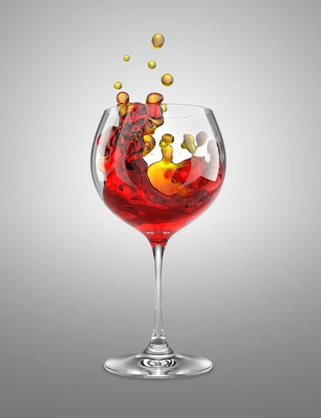 火災ワイングラス — ストック写真