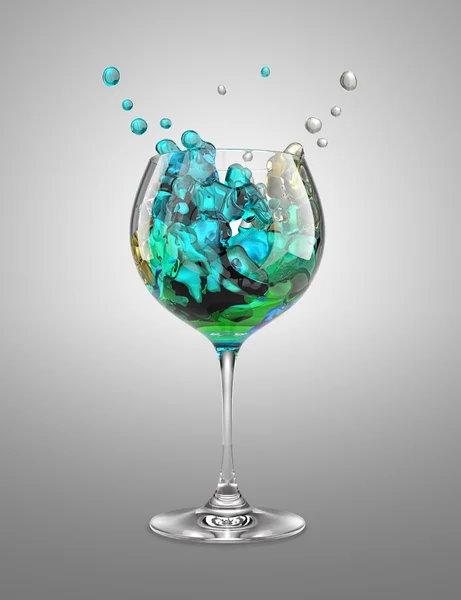 Mix wineglass — Stock Photo, Image