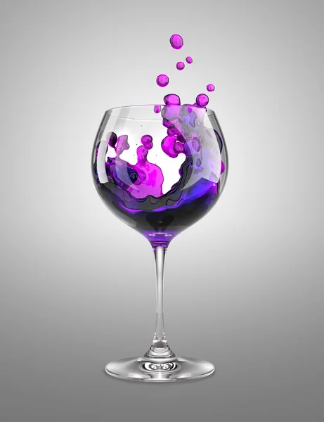 Violet wineglass — Stock Photo, Image