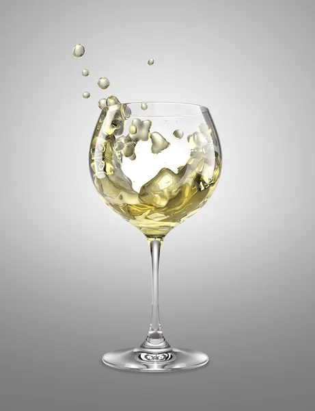 White wineglass — Stock Photo, Image