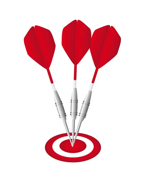 Red darts — Stock Vector