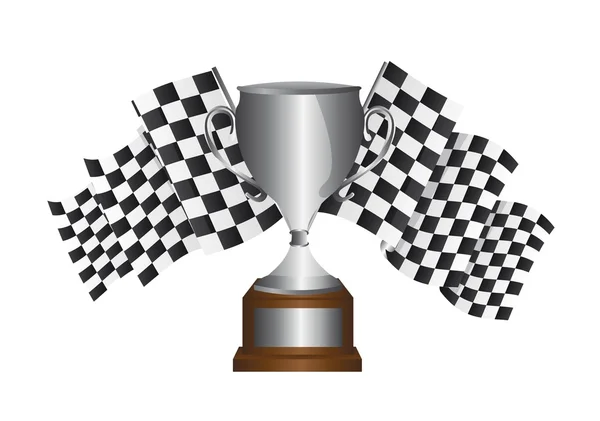 Silver trophy — Stock Vector