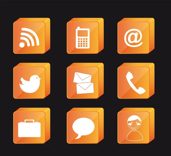 Icônes orange — Image vectorielle