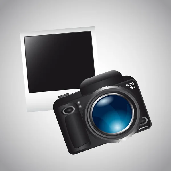 Fényképezőgép és a fénykép — Stock Vector