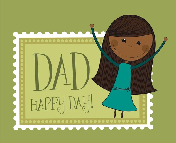 Dad happy day — Stock Vector