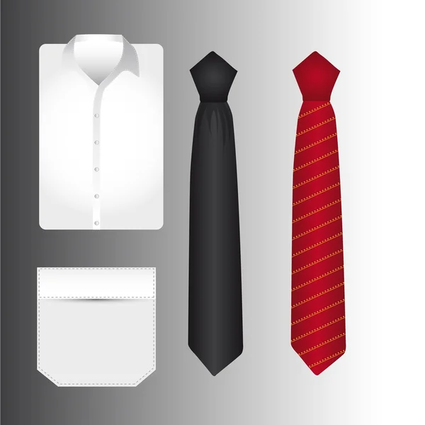 T-shirt e gravata — Vetor de Stock